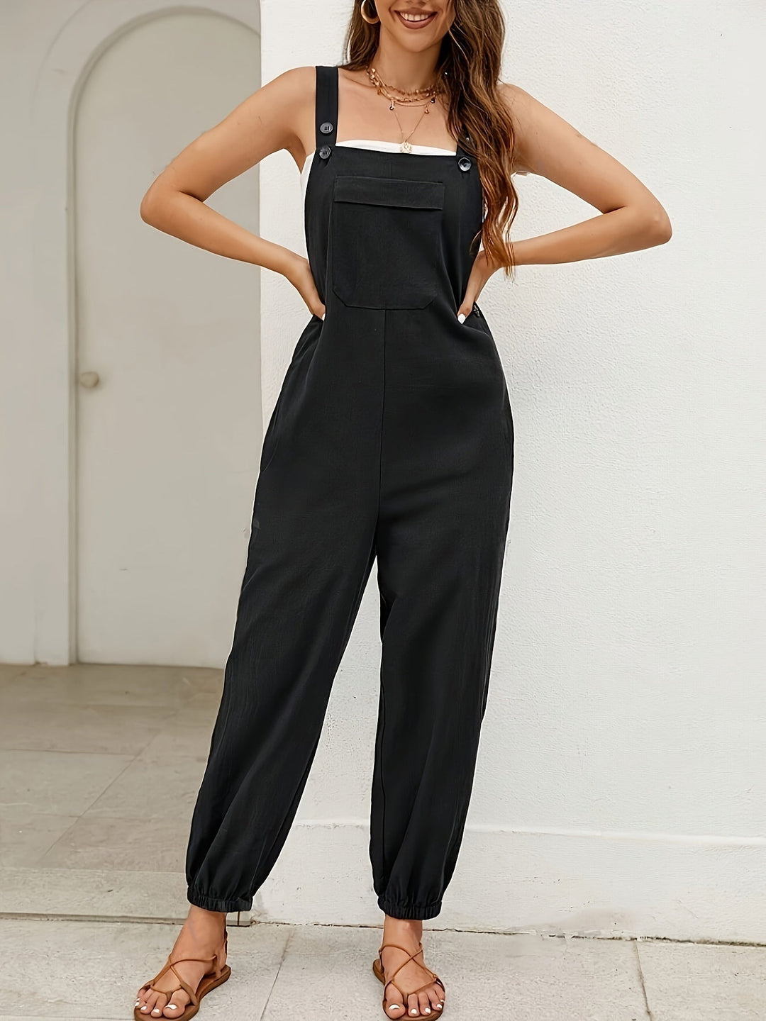 Vera | Wide-Leg Belted Jumpsuit