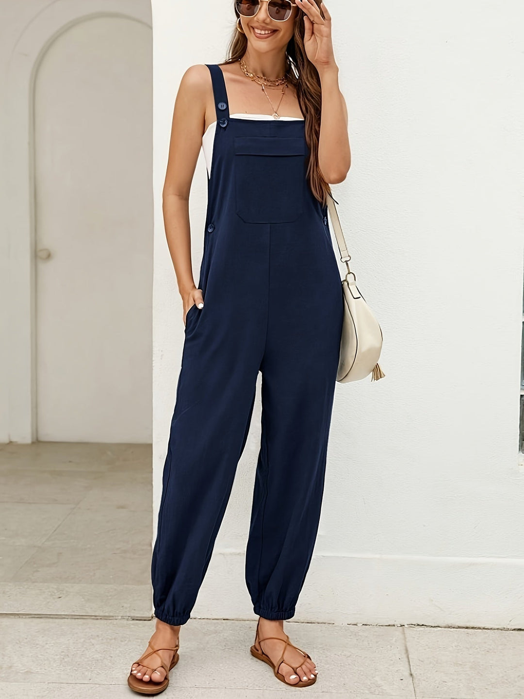 Vera | Wide-Leg Belted Jumpsuit