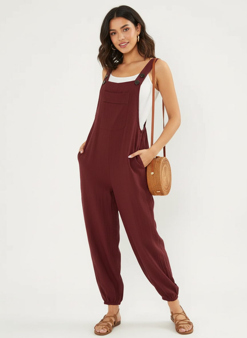 Vera | Wide-Leg Belted Jumpsuit