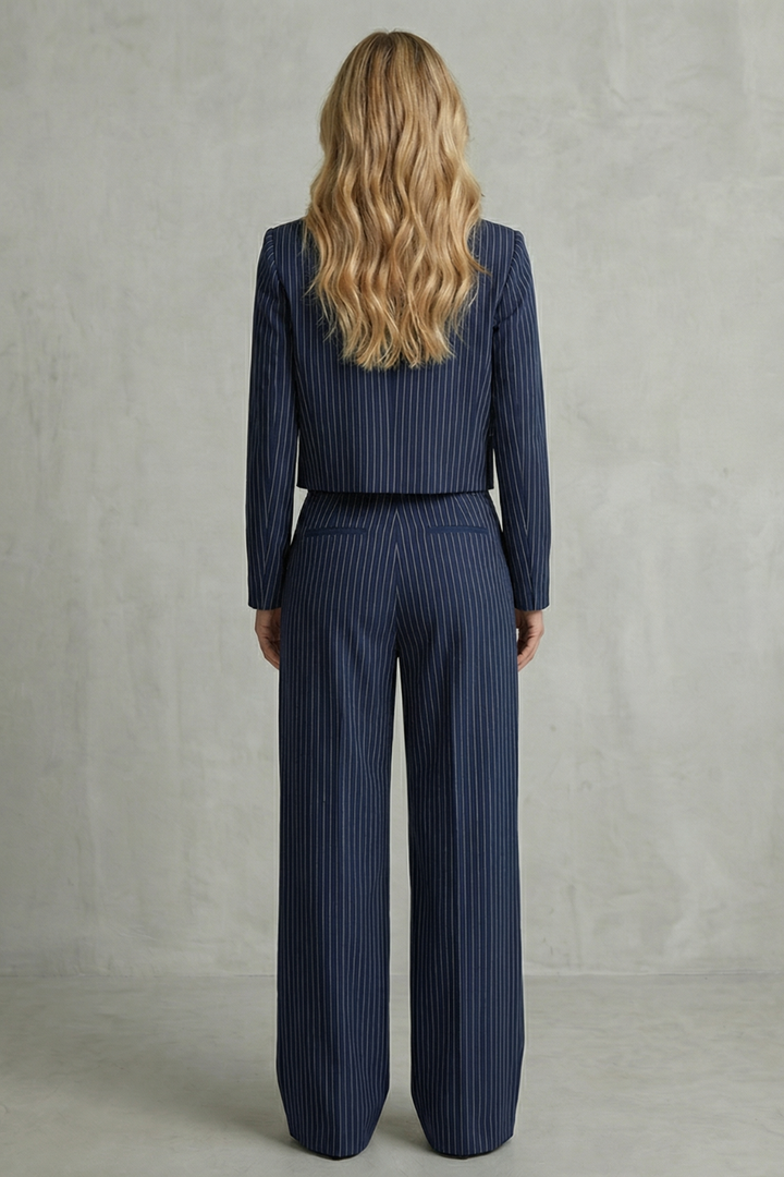 Stravelle | Striped Tailored Blazer &amp; Trouser Two-Piece Set