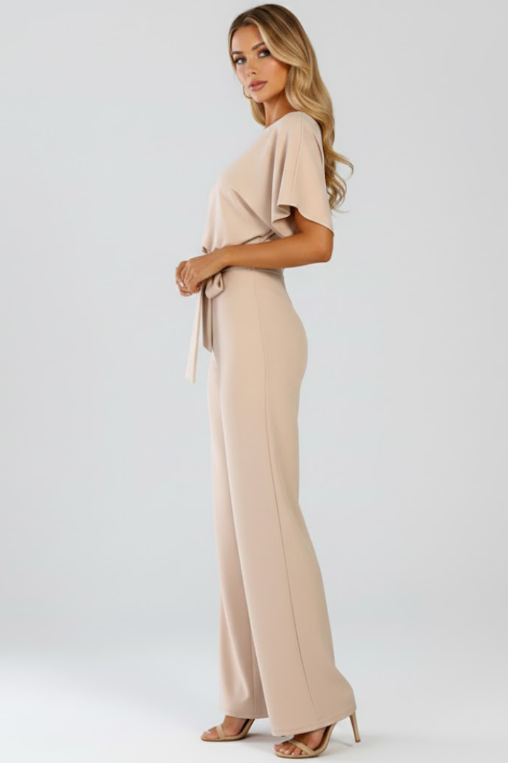 Verity | Belted Wide-Leg Jumpsuit
