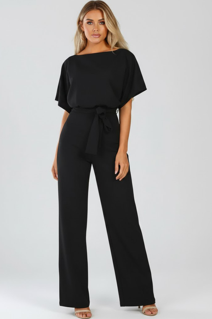Verity | Belted Wide-Leg Jumpsuit