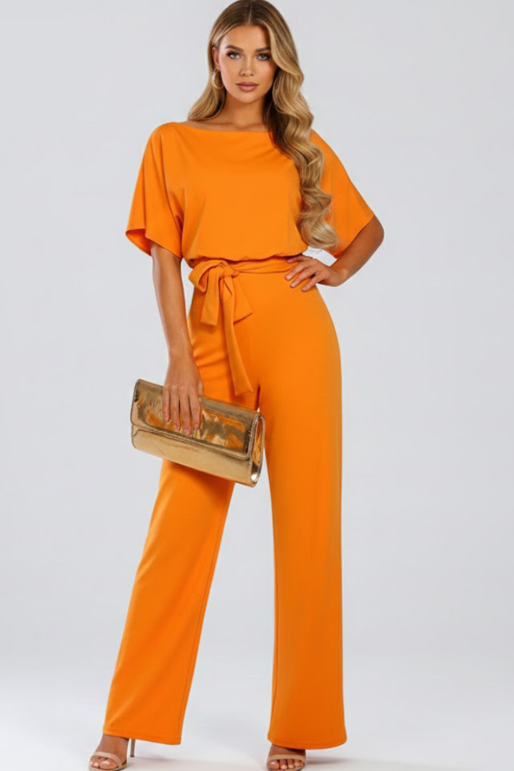 Verity | Belted Wide-Leg Jumpsuit
