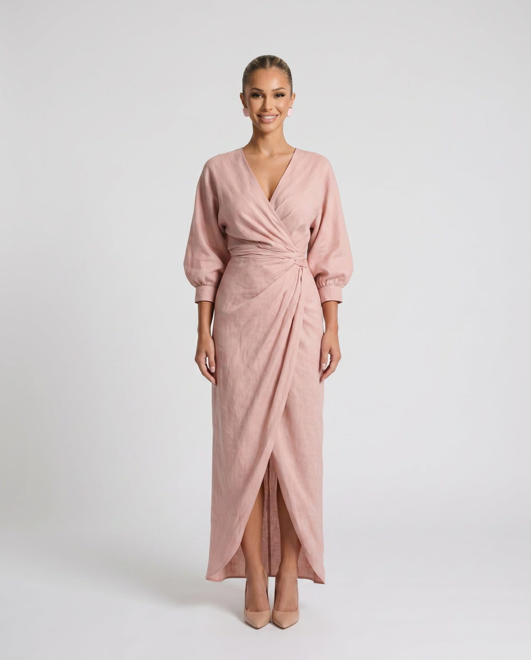 Tamsin | Tie-Back Wrap Maxi Dress