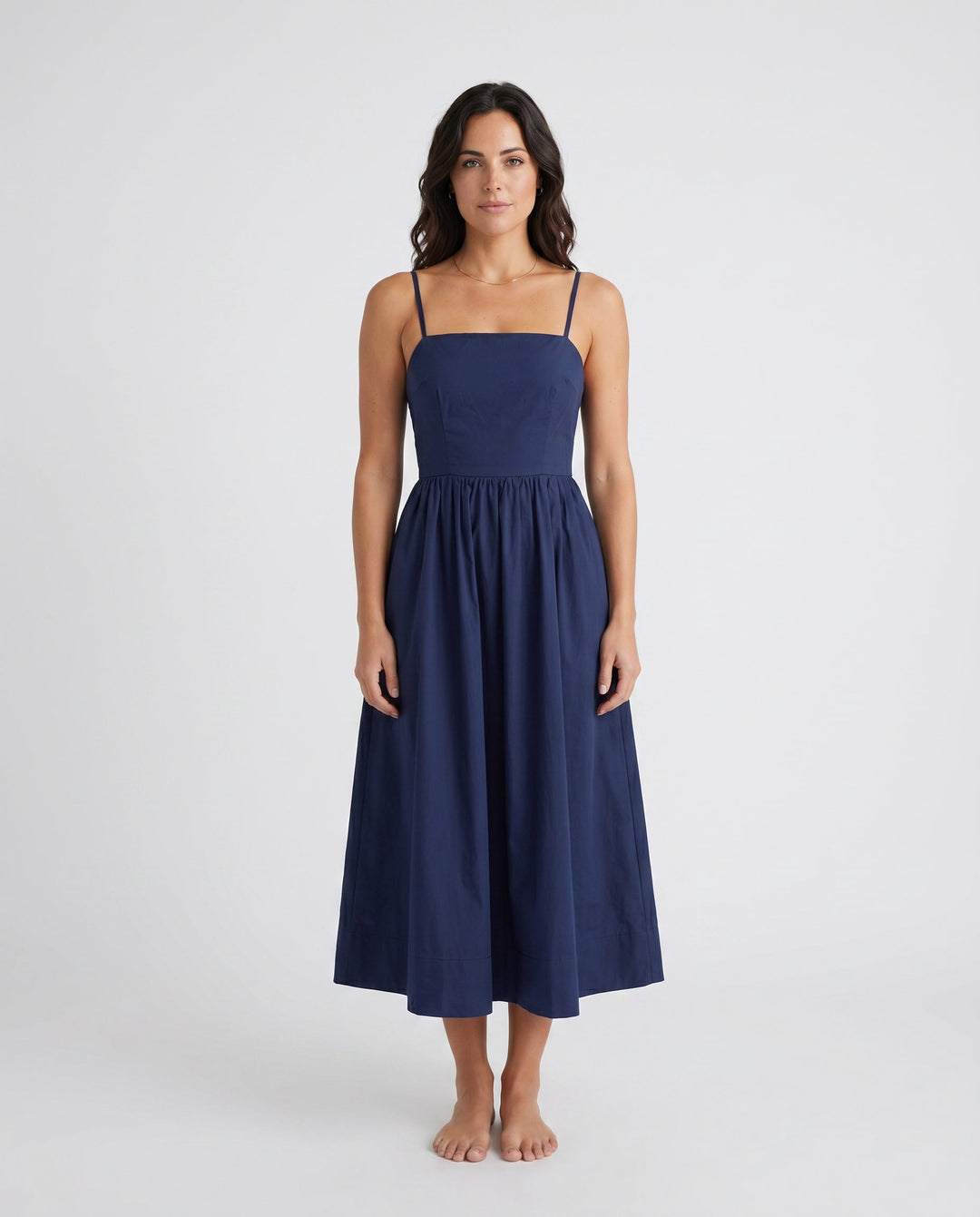 Layla | Spaghetti Strap Low Back Midi Dress