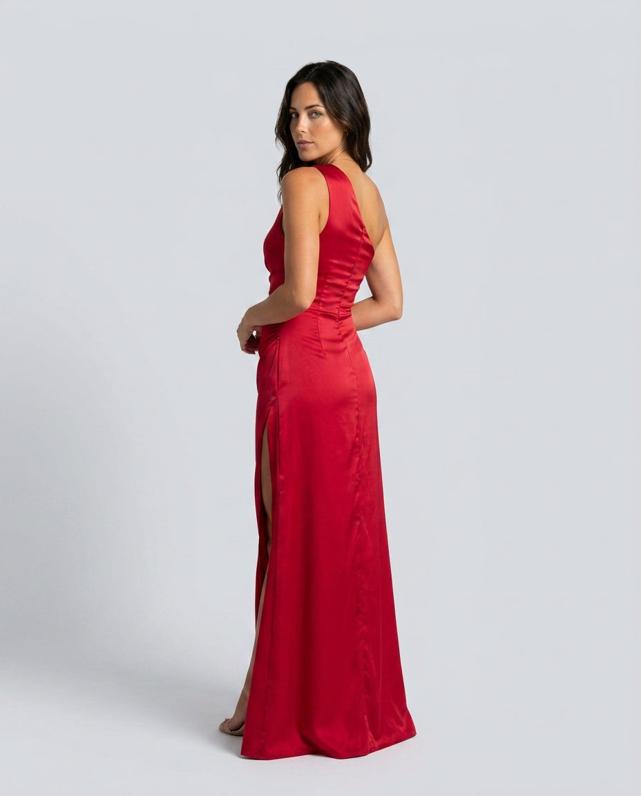 Esme | Satin-Look Evening Maxi Dress