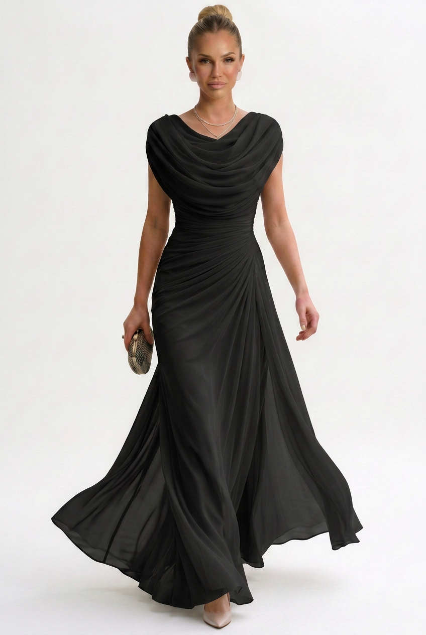 Tamara | Elegant Polyester Maxi Dress