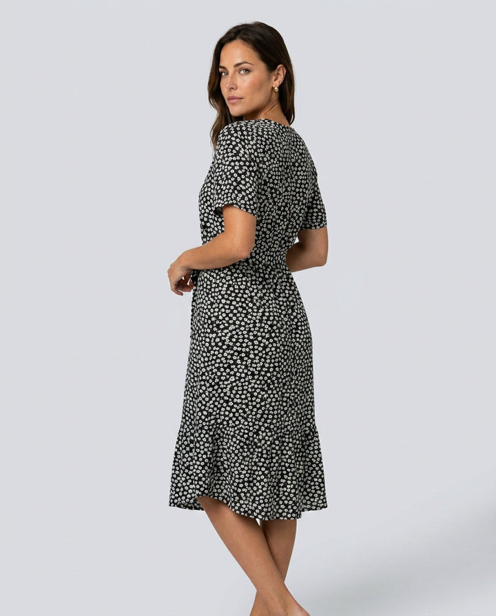 Vivienne | Floral Button-Front Midi Dress