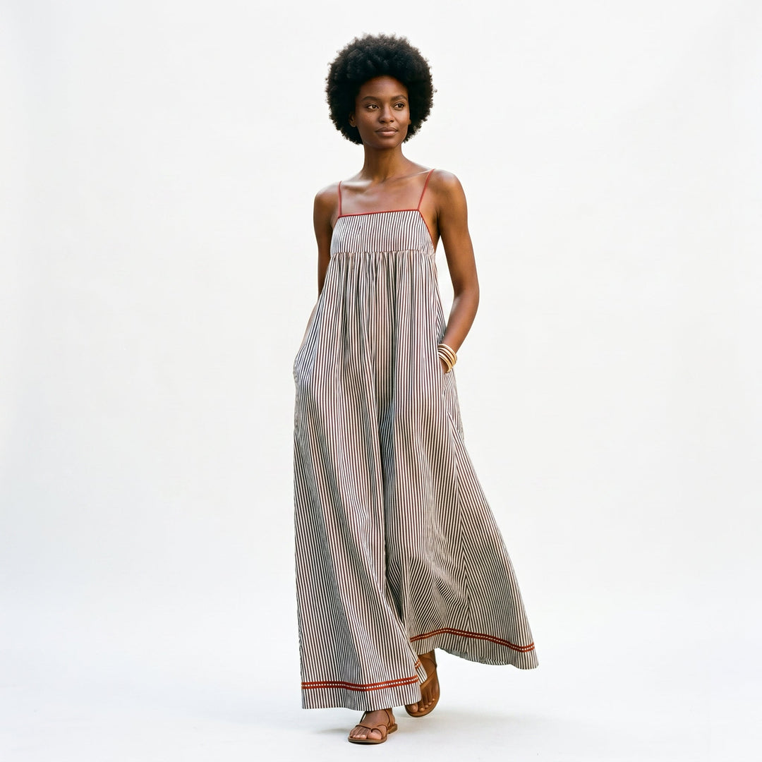 Noor | Striped Maxi Dress