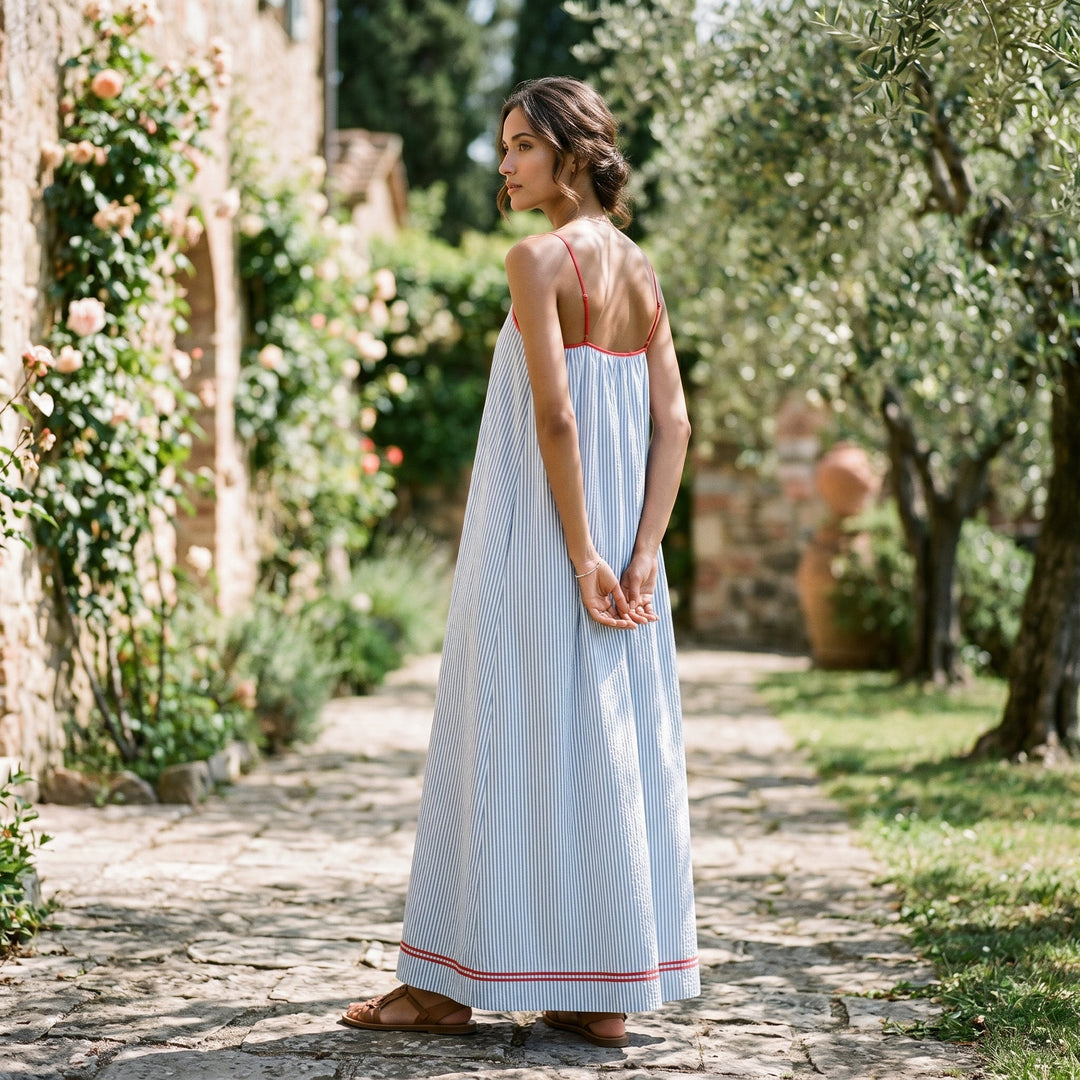 Noor | Striped Maxi Dress