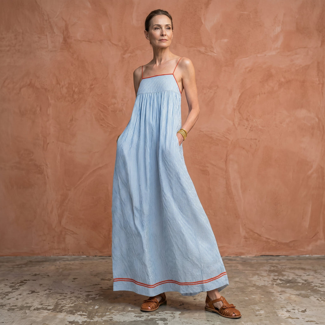 Noor | Striped Maxi Dress