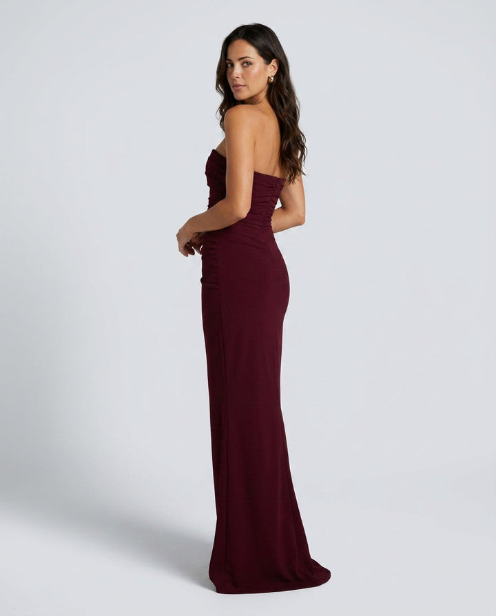 Avrielle | Strapless Thigh-High Slit Maxi Dress