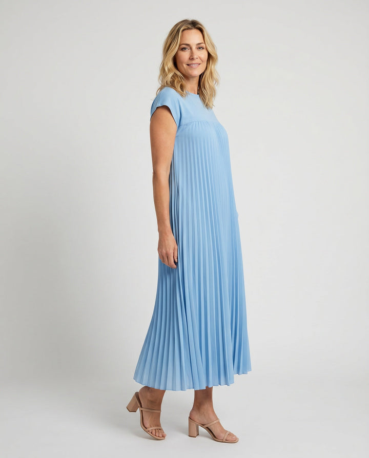 Zara | Pleated Sleeveless Midi Maxi Dress