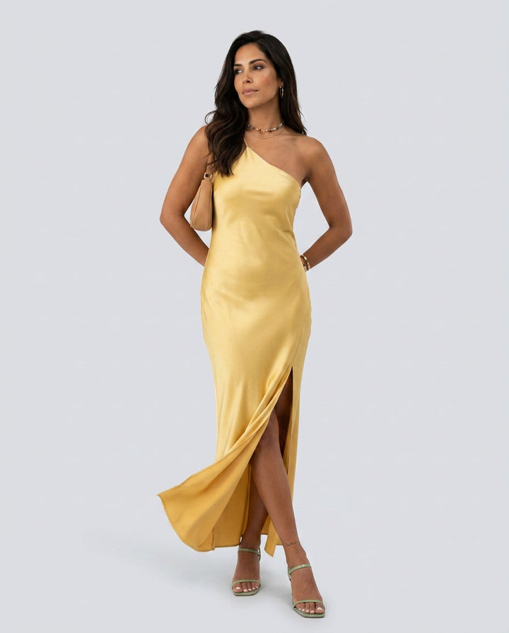 Reva | Open Back Satin Maxi Dress