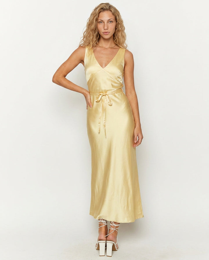 Verlaine | Satin-Look Wedding Guest Maxi Dress
