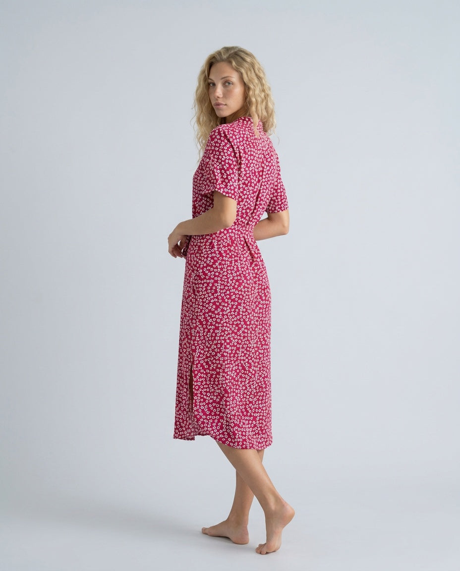 Vivienne | Floral Button-Front Midi Dress