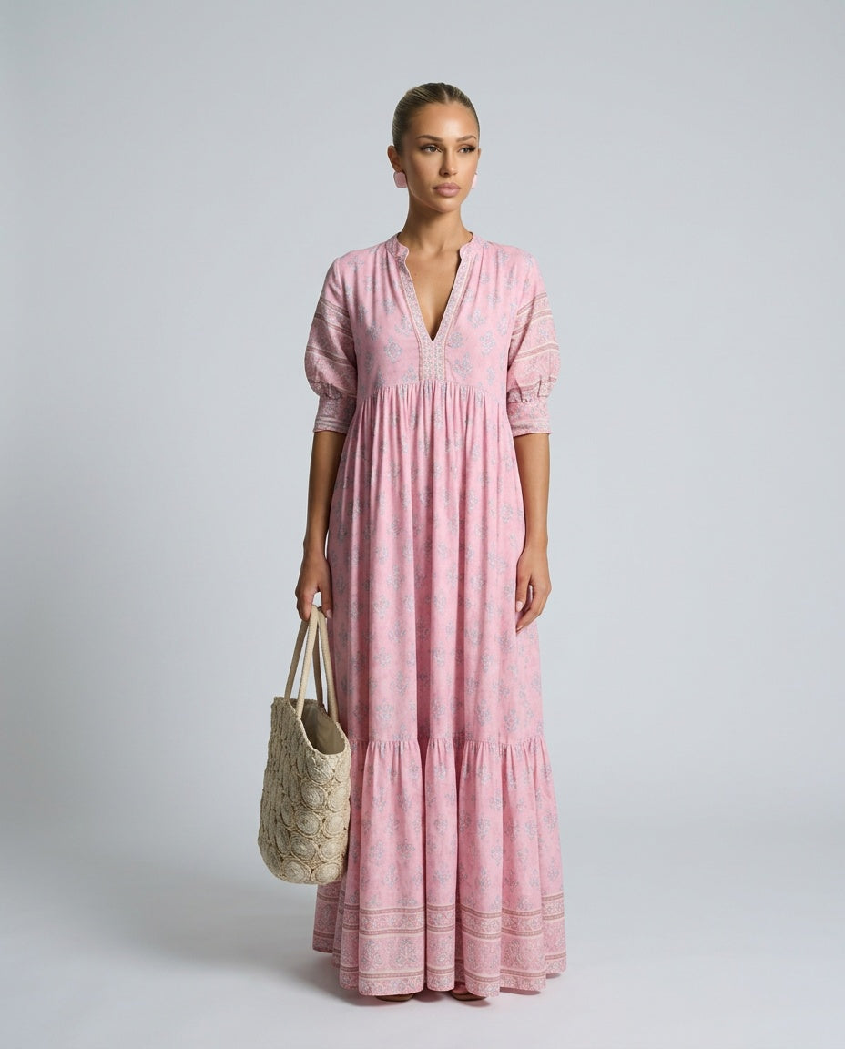 Tatum | Boho Pocket Midi Dress