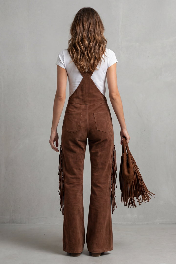 Valnera | Western Fringe Flared Overalls