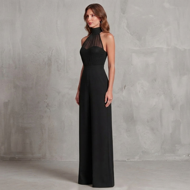 Veloria | Halter-Neck Wide-Leg Jumpsuit