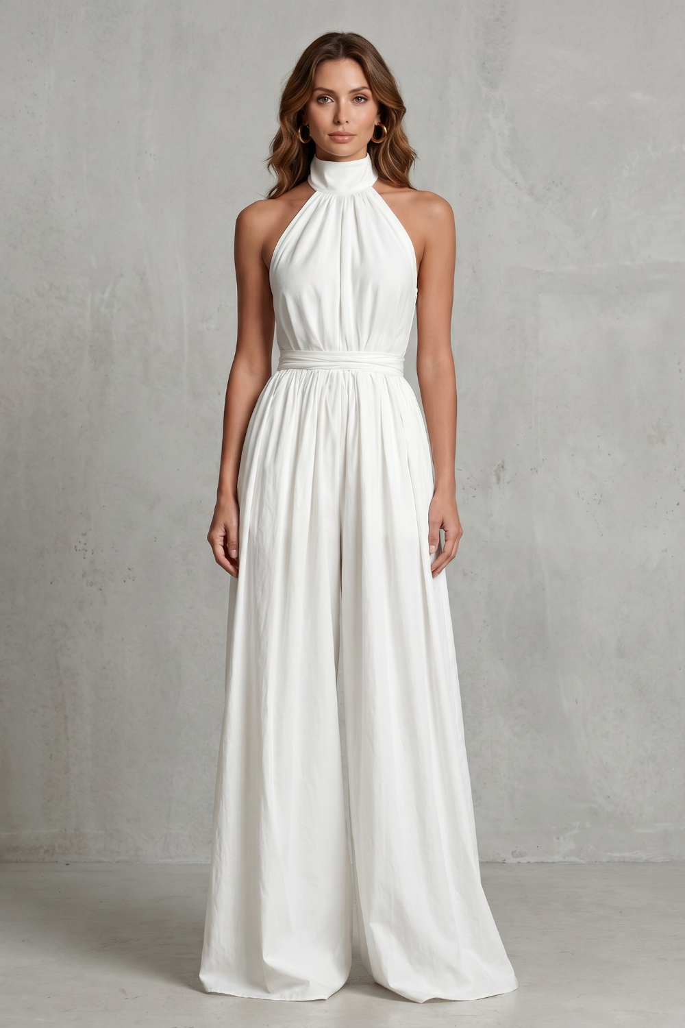 Veloria | Halter-Neck Wide-Leg Jumpsuit