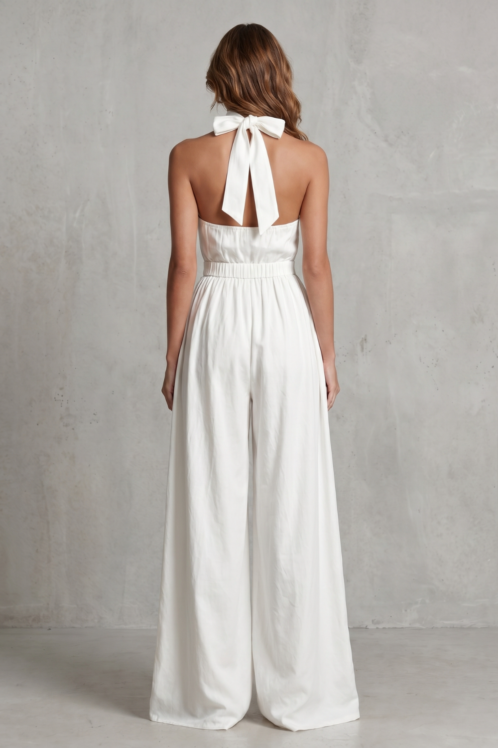 Veloria | Halter-Neck Wide-Leg Jumpsuit