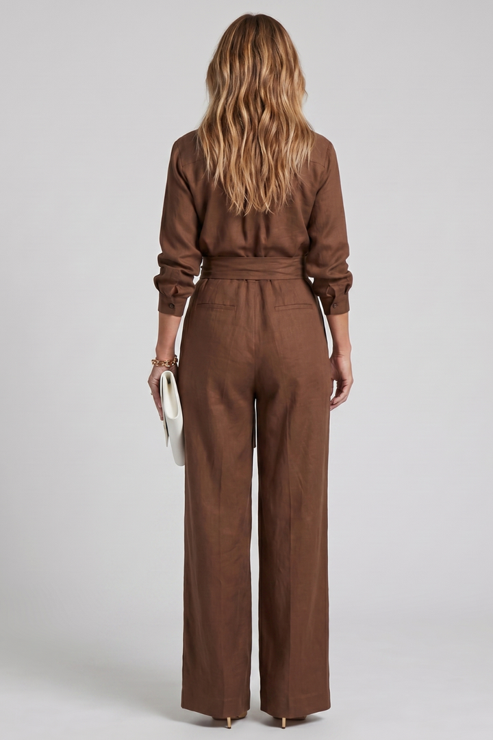 Virella | Wide-Leg Button-Front Jumpsuit