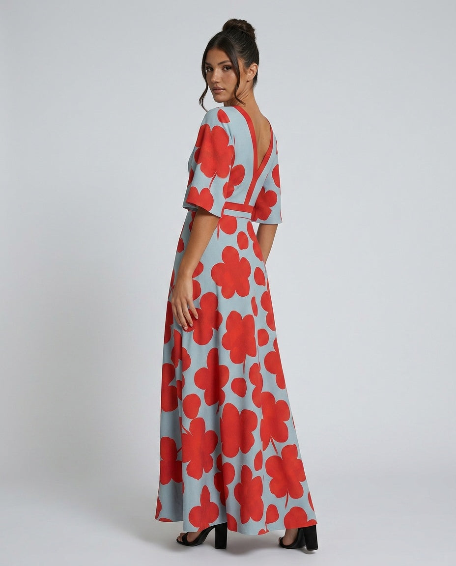 Maeve | Floral V-Neck Summer Maxi Dress