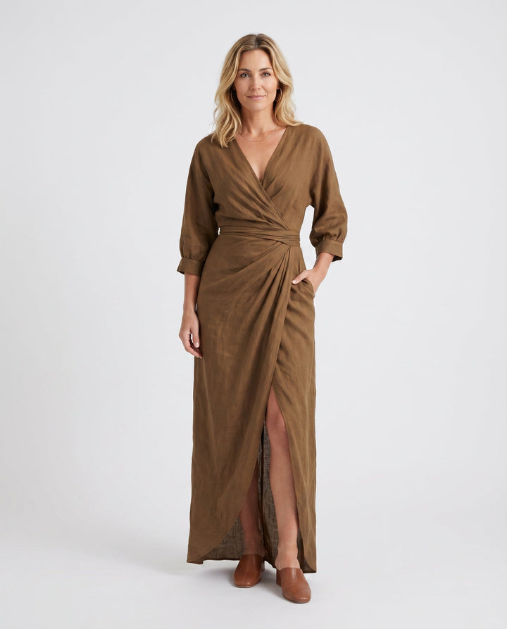 Tamsin | Tie-Back Wrap Maxi Dress