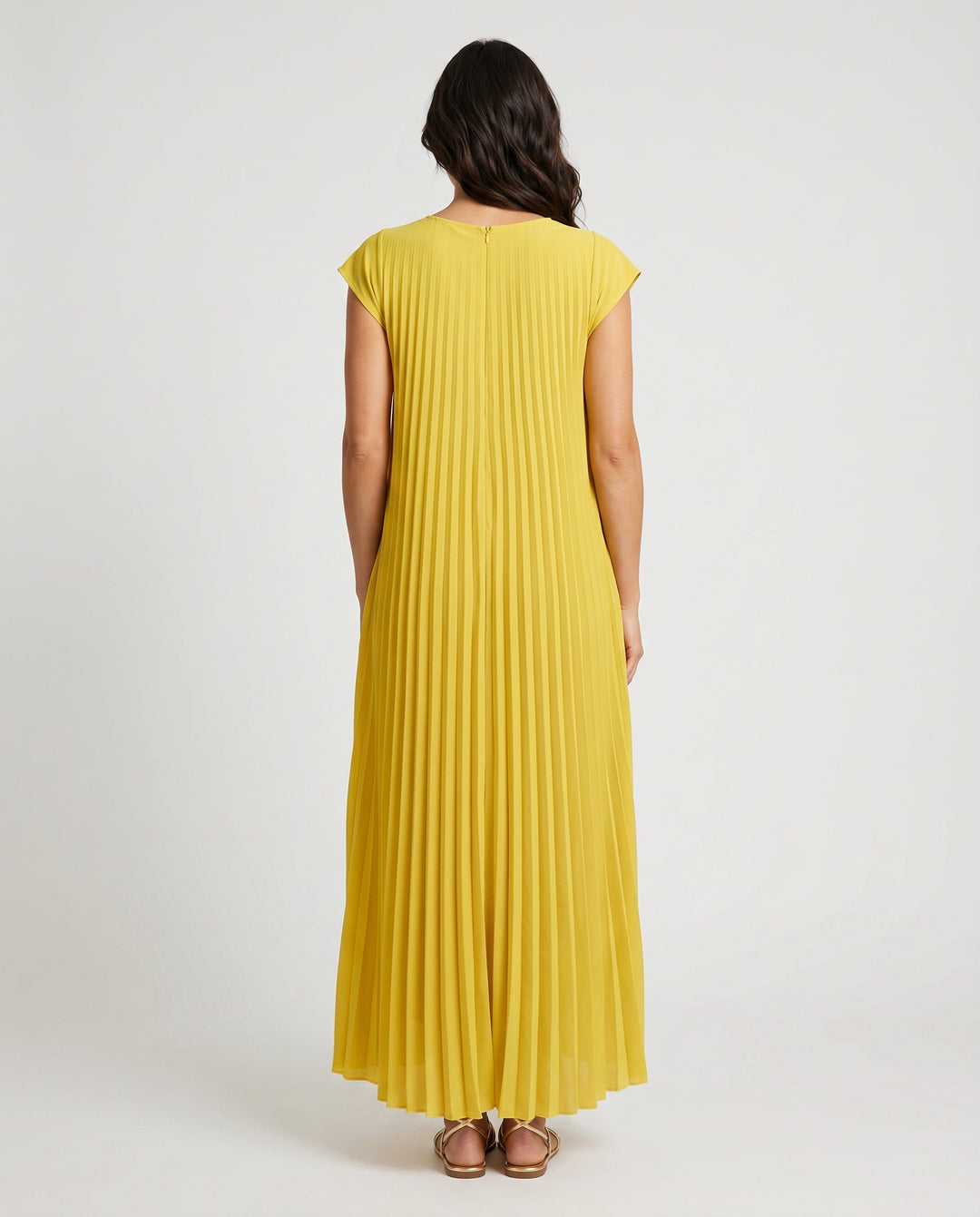Zara | Pleated Sleeveless Midi Maxi Dress