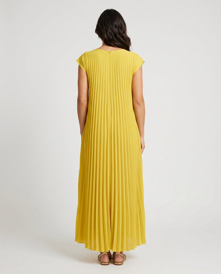 Zara | Pleated Sleeveless Midi Maxi Dress