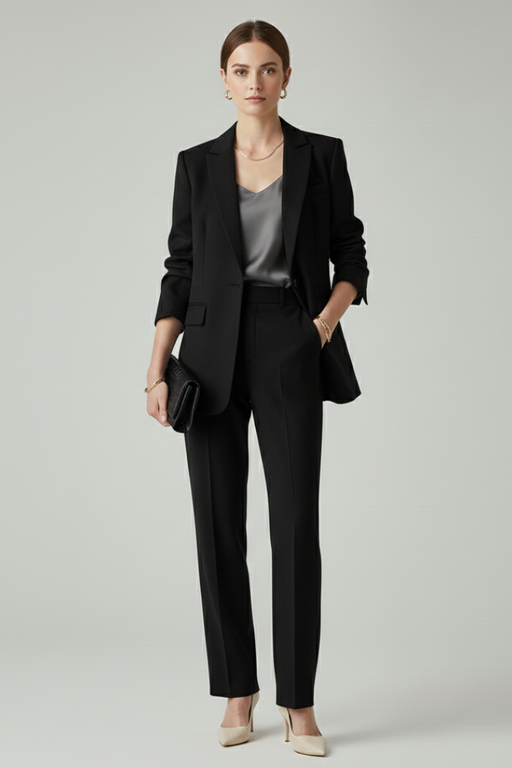 Noor | Structured Blazer &amp; Straight-Leg Trouser Set