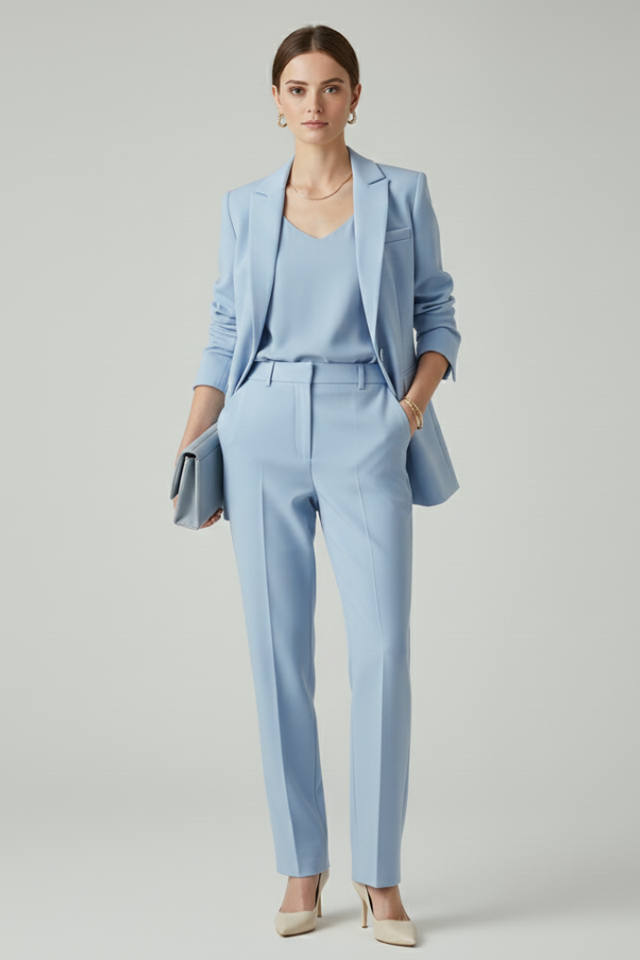 Noor | Structured Blazer &amp; Straight-Leg Trouser Set