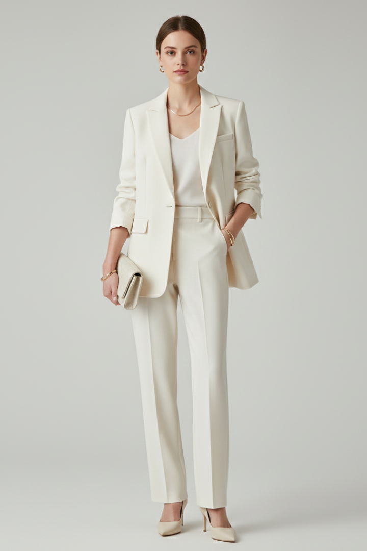 Noor | Structured Blazer &amp; Straight-Leg Trouser Set