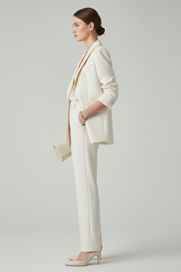 Noor | Structured Blazer &amp; Straight-Leg Trouser Set