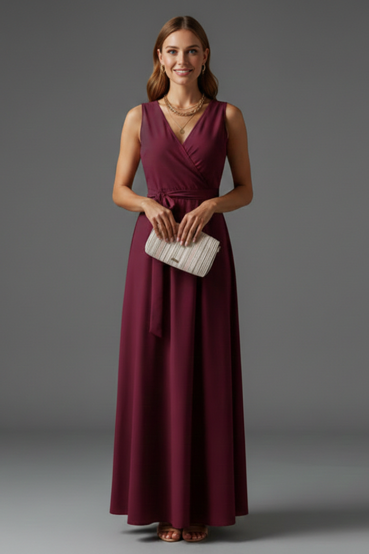 Ada | Sleeveless V-Neck Maxi Dress