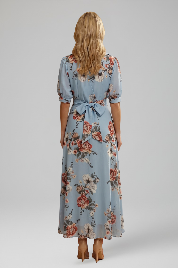 Liv | V-Neck Floral Midi Dress