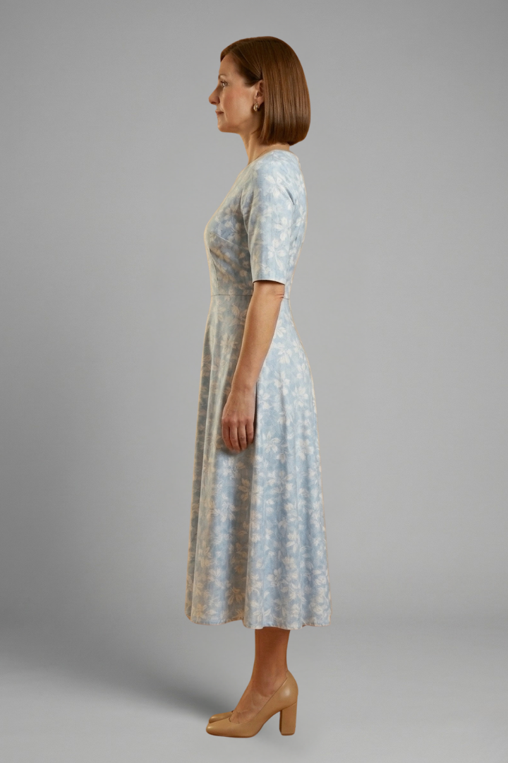 Juliette | V-Neck Side Pocket Midi Dress