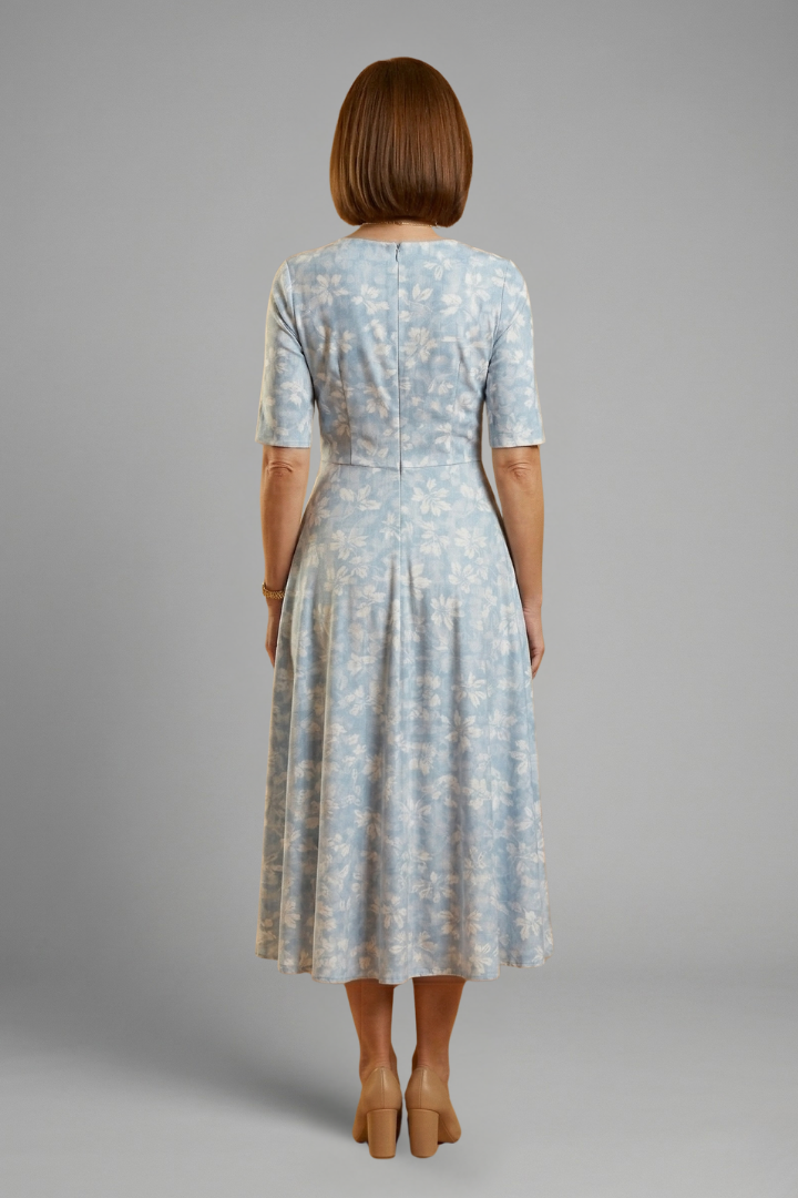 Juliette | V-Neck Side Pocket Midi Dress