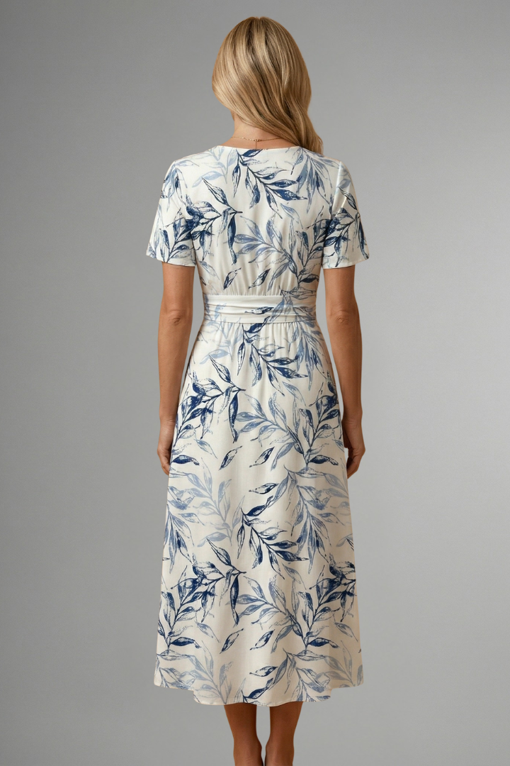 Paige | Floral Print V-Neck Midi Dress