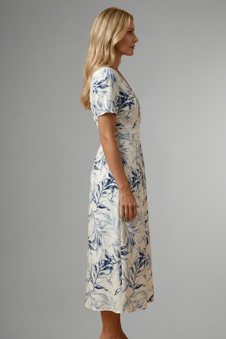 Paige | Floral Print V-Neck Midi Dress