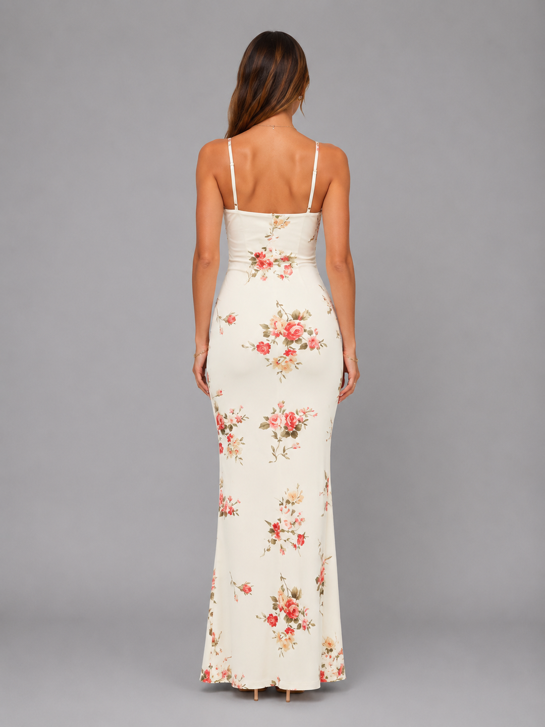 Yara | Floral Satin-Feel Maxi Dress