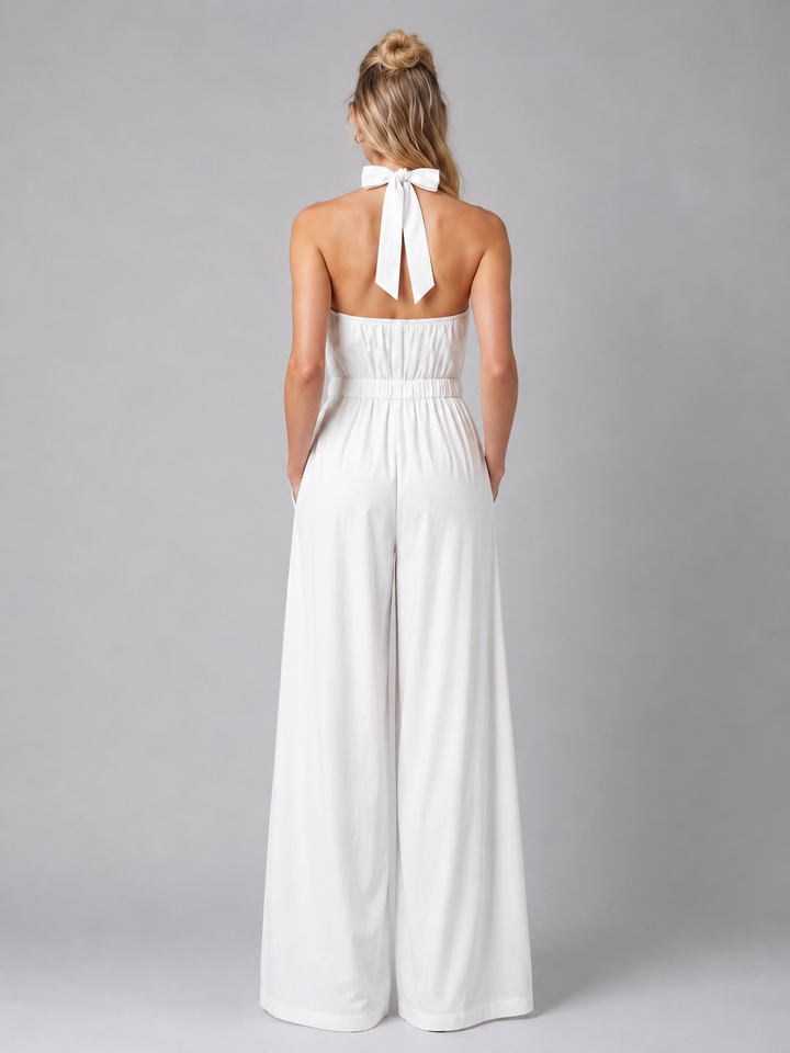 Ottilie | Halter Neck Wide Leg Jumpsuit