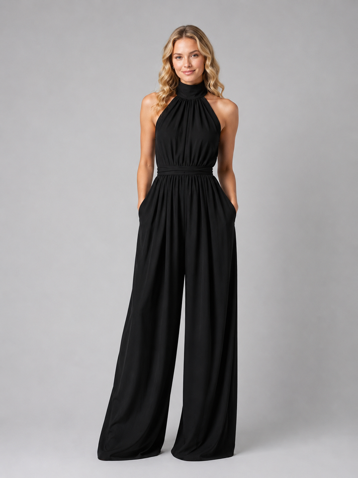 Ottilie | Halter Neck Wide Leg Jumpsuit