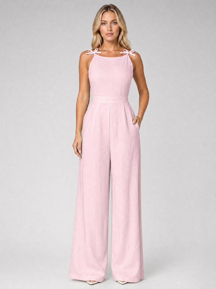 Wren | Jacquard Wide Leg Jumpsuit