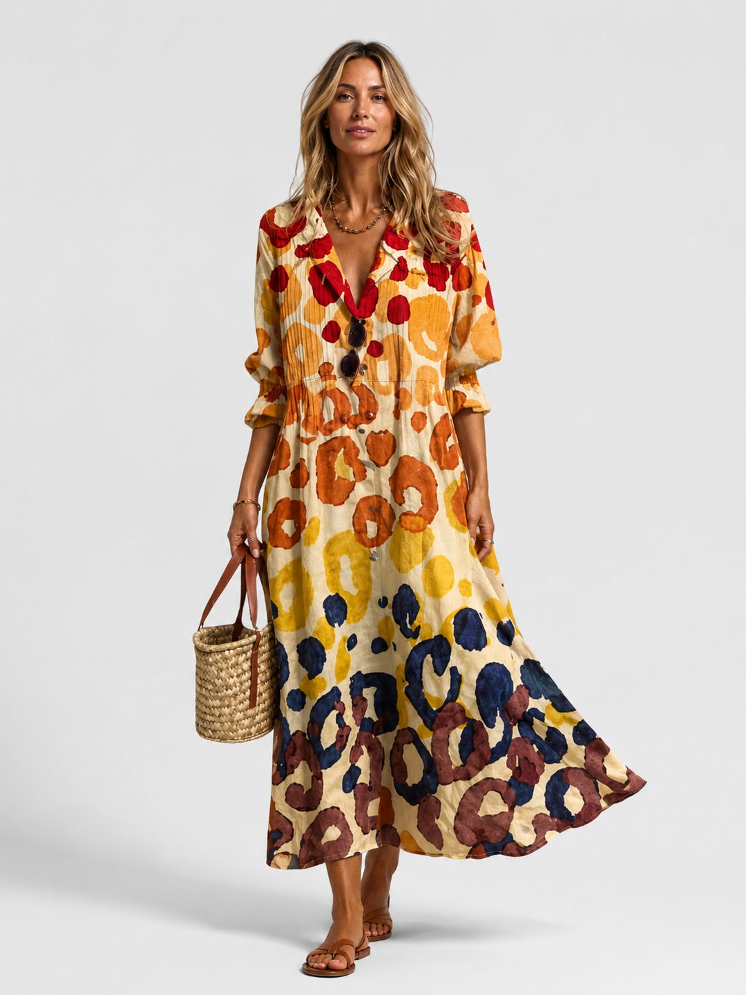 Xenia | Relaxed Printed Shirt Dress