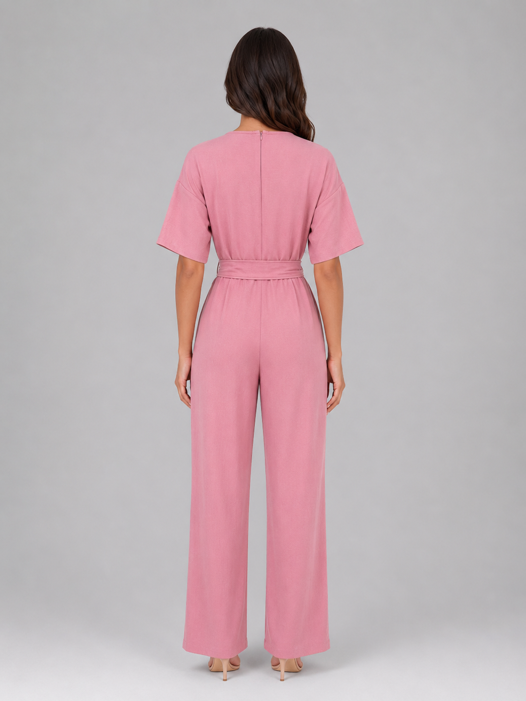 Soraya | Tie Waist Relaxed Wide Leg Jumpsuit