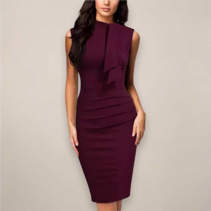 Liv | Sleeveless Sheath Cocktail Midi Dress