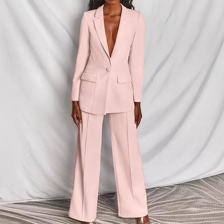 Ravelle | Longline Tailored Wide-Leg Trouser Suit