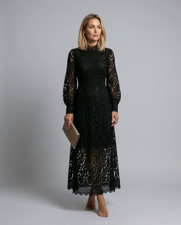 Lacelle | Lace-Trim Summer Maxi Dress