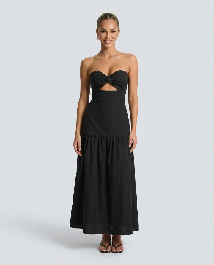Margot | Strapless Sweetheart Maxi Dress
